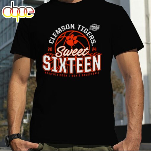 Clemson Tigers 2024 Ncaa Men’s Basketball Tournament March Madness Sweet Sixteen T-Shirt