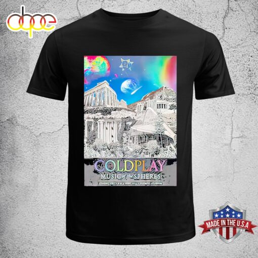 ColdPlay Music Of The Spheres Tour 2024 Olympic Stadium Athens Unisex T-Shirt