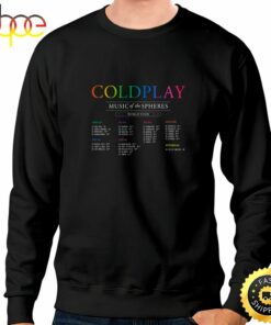 Coldplay Music Of The Spheres American Tour 2022 Unisex Black T-shirt
