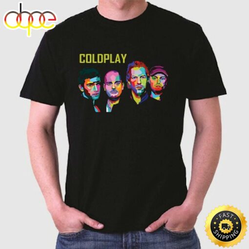 Coldplay Tour 2022 Coldplay Rock Band Personels Mens Black T-shirt