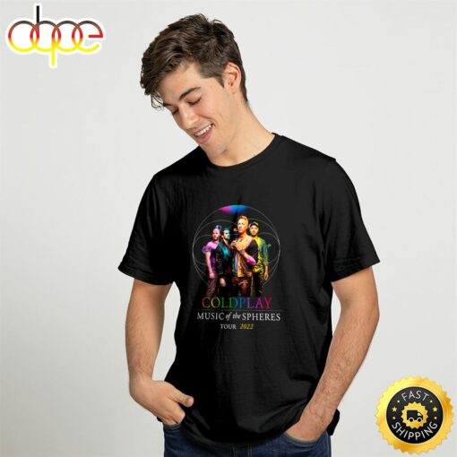 Coldplay World Tour 2022 Coldplay Music Of The Spheres Black T-shirt