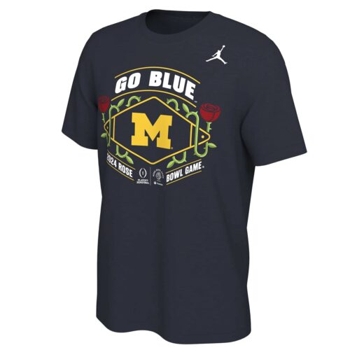 College Football Playoff Jordan 2024 Nfl Michigan Rose Bowl Bound Navy T-Shirt