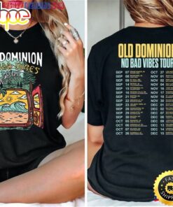 Comfort Color Old Dominion No Bad Vibes Tour 2023 Shirt Concert Both Sides Music
