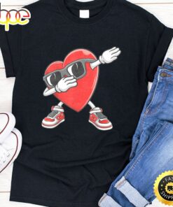 Cool Boys Valentines Day Kids Dabbing Heart Love Dab Dance T-Shirt