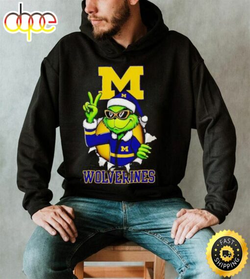 Cool Grinch Michigan Wolverines Christmas Shirt