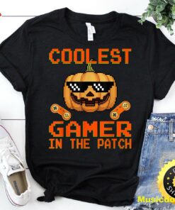 Coolest Gamer In The Patch Boys Kids Halloween Pumpkin T-Shirt