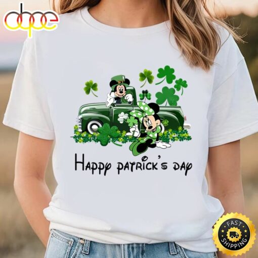 Couple Mickey Mouse Disney St Patricks Day Shirt