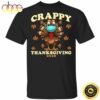 Crappy Thanksgiving 2023 T-Shirt Funny Turkey Wearing Mask Vintage Fall Designs Couples Gifts