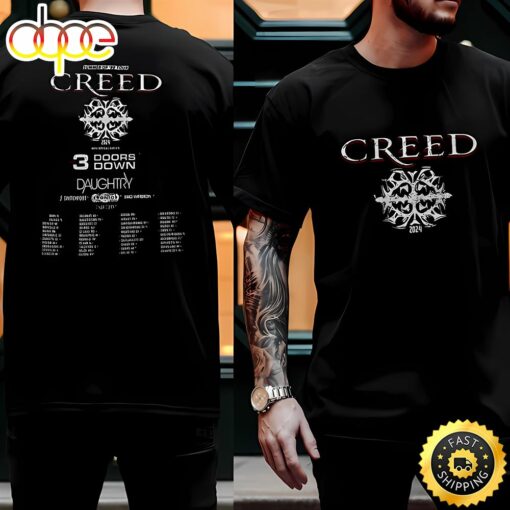 Creed 2024 Tour Summer Of 99 Tour Two Sided Shirt