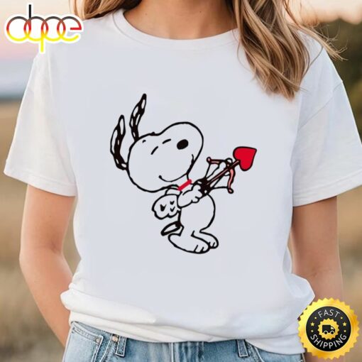 Cupid Peanuts Snoopy Valentine Shirt