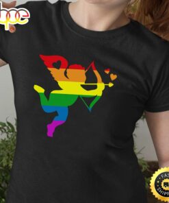 Cupid Valentines Day LGBT Rainbow Love Relationship Gift Long Sleeve Valentines Day T-shirt