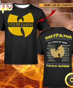 Custom Name Logo Basic Wutang And Nas N.Y State Of Mind Tour 2023 North American Dates T-shirt
