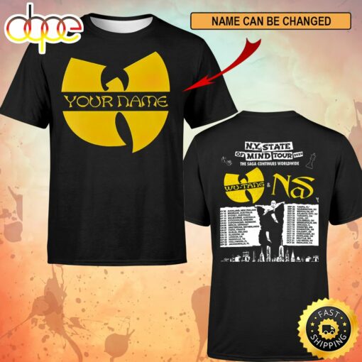 Custom Name Logo Wutang And Nas N.Y State Of Mind Tour 2023 Basic T-shirt