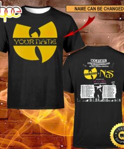 Custom Name Logo Wutang And Nas N.Y State Of Mind Tour 2023 De La Soul North American T-shirt