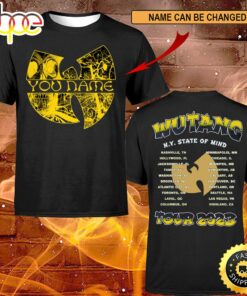 Custom Name Logo Wutang And Nas N.Y State Of Mind Tour 2023 North American Dates T-shirt