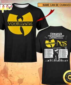 Custom Name Logo Wutang &amp Nas N.Y State Of Mind Tour 2023 The Saga Continues Worldwide North America Unisex T-shirt