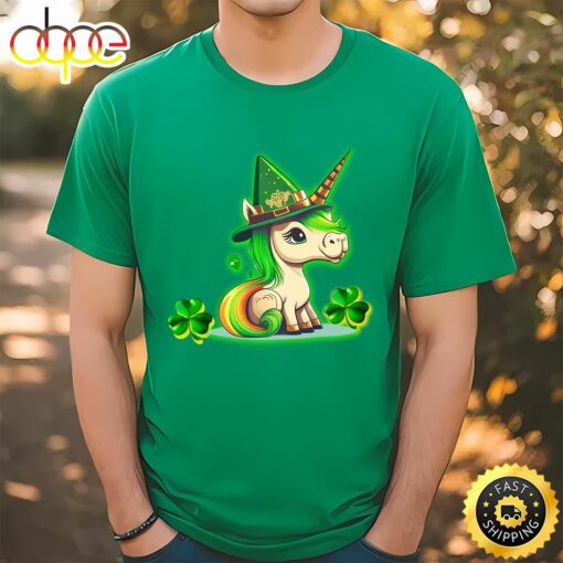 Cute And Funny St Patrick’s Day Unicorn Design Lepricorn T-shirt