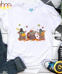 Cute Baby Yoda Happy Thanksgiving T-Shirt