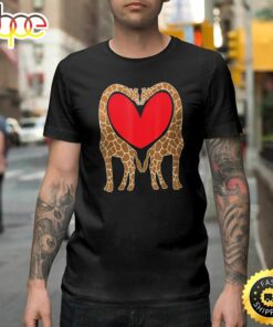 Cute Giraffe Fun Valentine Gift For Giraffe Lovers Happy Valentines Day Unisex T-shirt