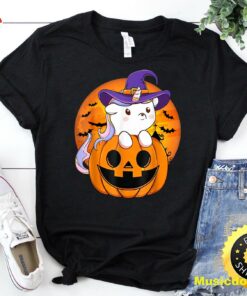 Cute Halloween Shirt Girls Women Witchy Unicorn Halloween T-Shirt
