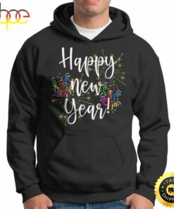 Cute Happy New Year Day Eve Party Fireworks Confetti Costume Unisex Basic T-shirt
