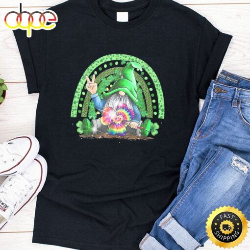 Cute Lucky Rainbow Gnome Happy St Patricks Day Family Outfit T-Shirt