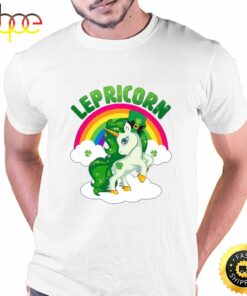 Cute St Patricks Day Rainbow Lepricorn Unicorn Leprechaun T-Shirt