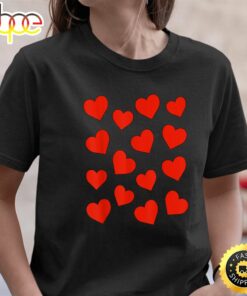 Cute Valentines Day Heart Outfit Hearts Kids Toddler Women T-Shirt