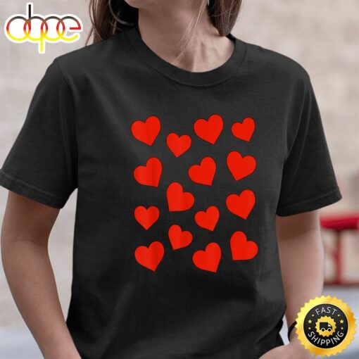 Cute Valentines Day Heart Outfit Hearts Kids Toddler Women T-Shirt