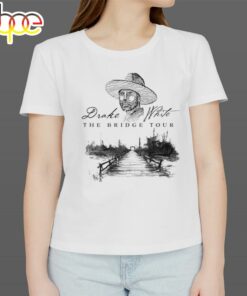 DRAKE WHITE 2024 THE BRIDGE TOUR T-SHIRT