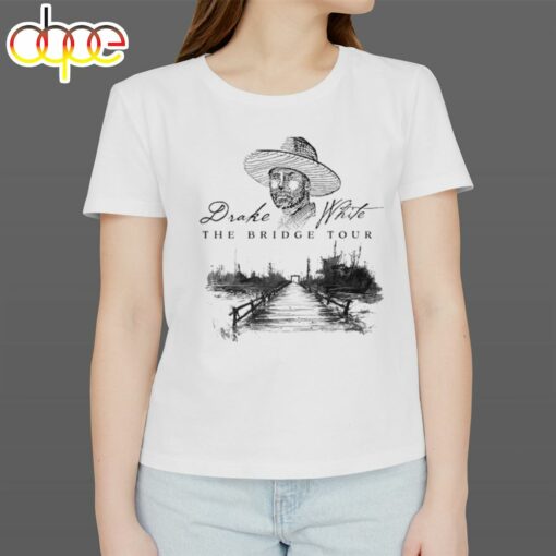 DRAKE WHITE 2024 THE BRIDGE TOUR T-SHIRT