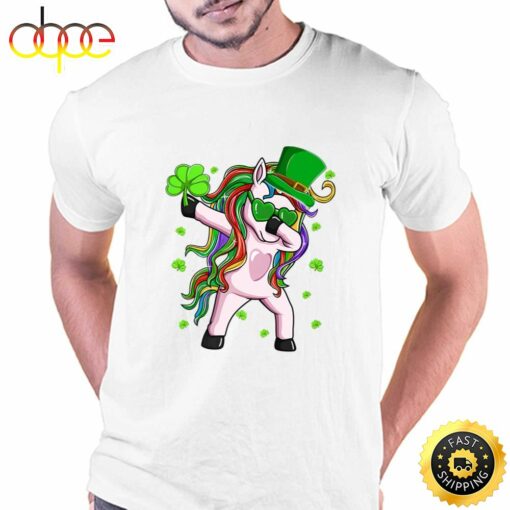 Dabbing Lepricorn Irish Unicorn St Patricks Day T-Shirt