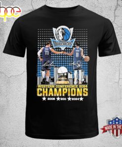 Dallas Mavericks Luka Doncic And Kyrie Irving 2024 Western Conference Champions Signatures Shirt