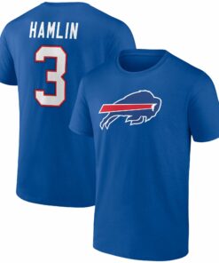 Damar Hamlin Buffalo Bills Fanatics Branded Icon Name &amp Number Royal T-shirt