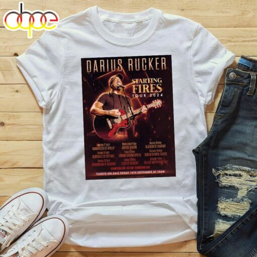 Darius Rucker Starting Fires Tour 2024 T-Shirt