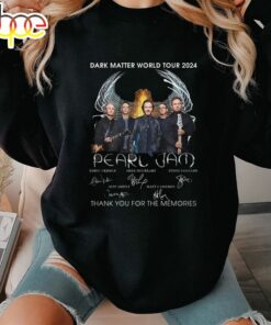 Dark Matter World Tour 2024 Pearl Jam Thank You For The Memories T-Shirt