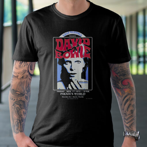 David Bowie New York City 1972 Tour 2022 Vintage Unisex Black T-shirt