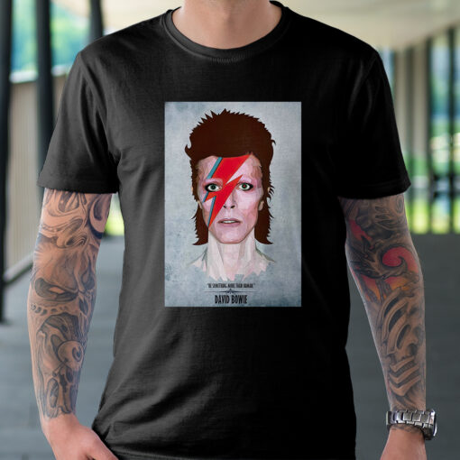 David Bowie New York City Art Music Tour 2022 Unisex Black T-shirt