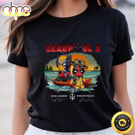 Deadpool 3 Fishing Hugh Jackman Ryan Reynolds Signature Shirt