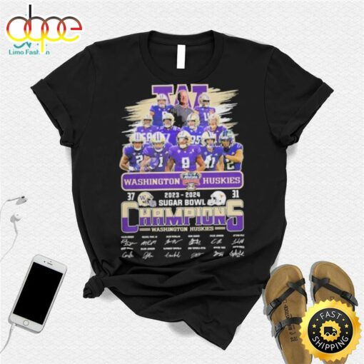 Design 2023 2024 Washington Huskies Sugar Bowl Champions T Shirt