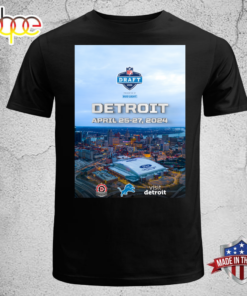 Detroit For The NFL Draft 2024 Black T-shirt