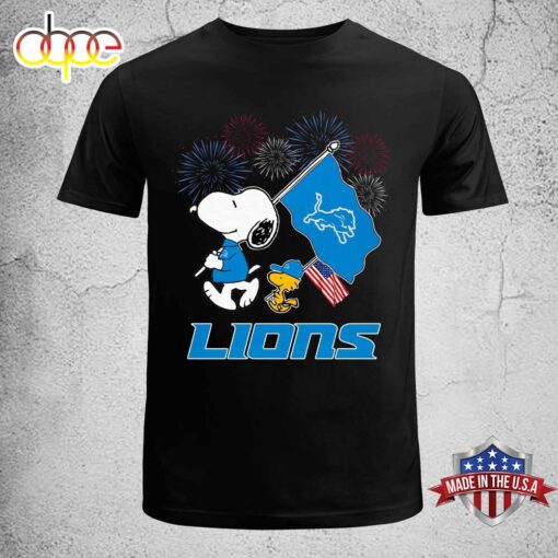 Detroit Lions Happy 4th Of July Independence Day Unisex T-Shirt