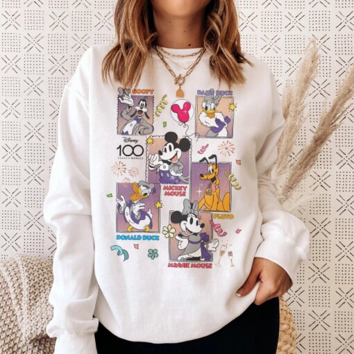 Disney 100 Years Of Wonder Mickey Minnie Daisy Shirt