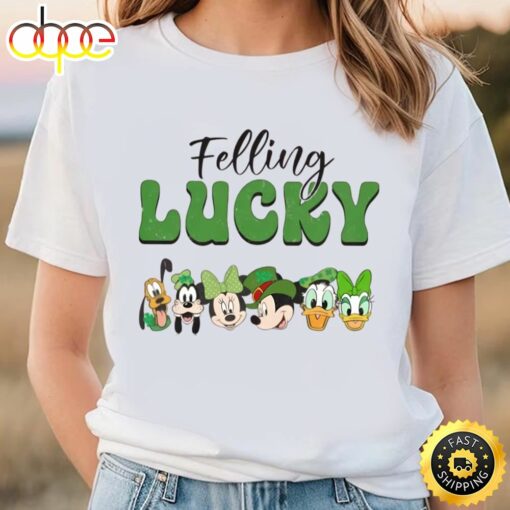 Disney Felling Lucky Shamrock Mickey And Friends St. Patricks Day