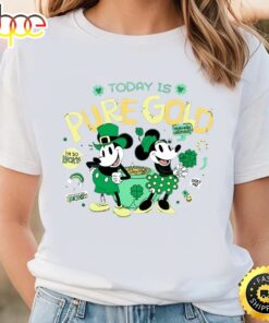 Disney Mickey Minnie Pure Gold St Patricks Day Retro Shirt