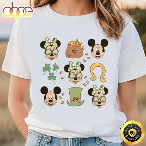 Disney Mickey Minnie St Patricks Day Shirt