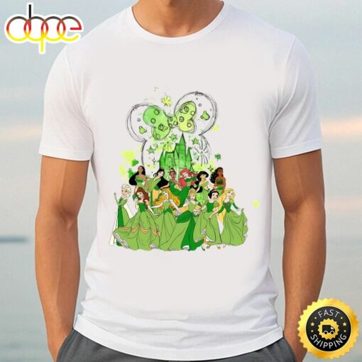 Disney Princess St Patricks Day T-Shirt, Disney Princess Shamrock