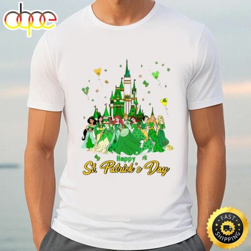 Disney Princess With Balloons Happy St. Patrick’s Day Shirt