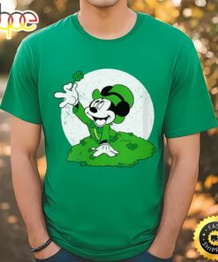 Disney Retro Mickey Mouse Four Leaf Clover St. Patrick’s Day T-Shirt