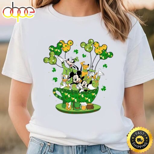 Disney St Patricks Day T-Shirt, Lucky Disney Shamrock Mickey Shirt